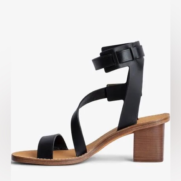 ZADIG & VOLTAIRE CECILIA CAPRESE SANDALS - Noir - Picture 2 of 9